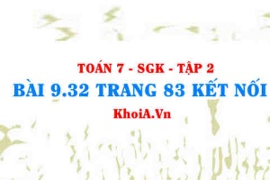 Bài 9.32 trang 83 Toán 7 Kết nối tri thức Tập 2